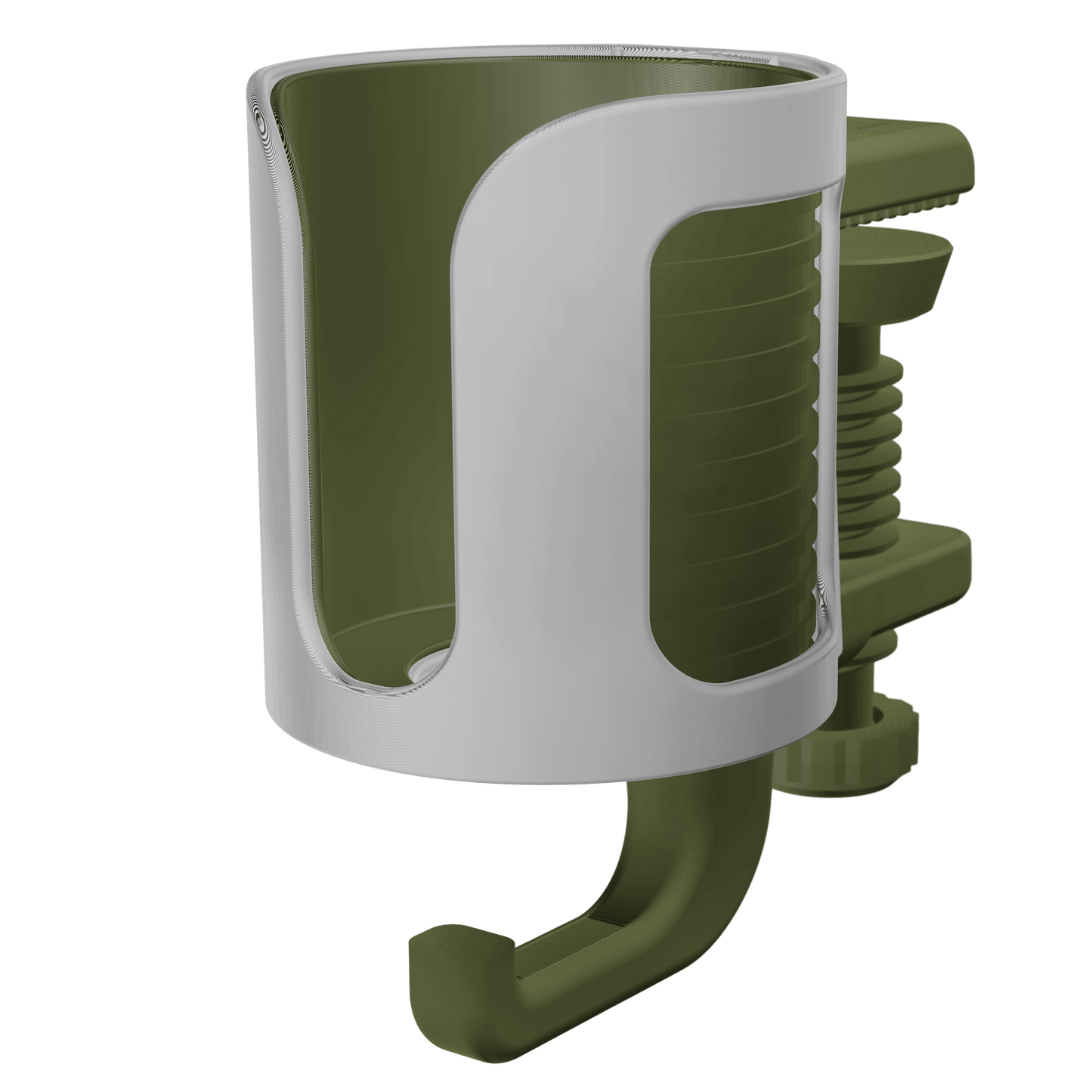 Cup.Nest – Clamp-On Desk Holder for Cups + Headphones