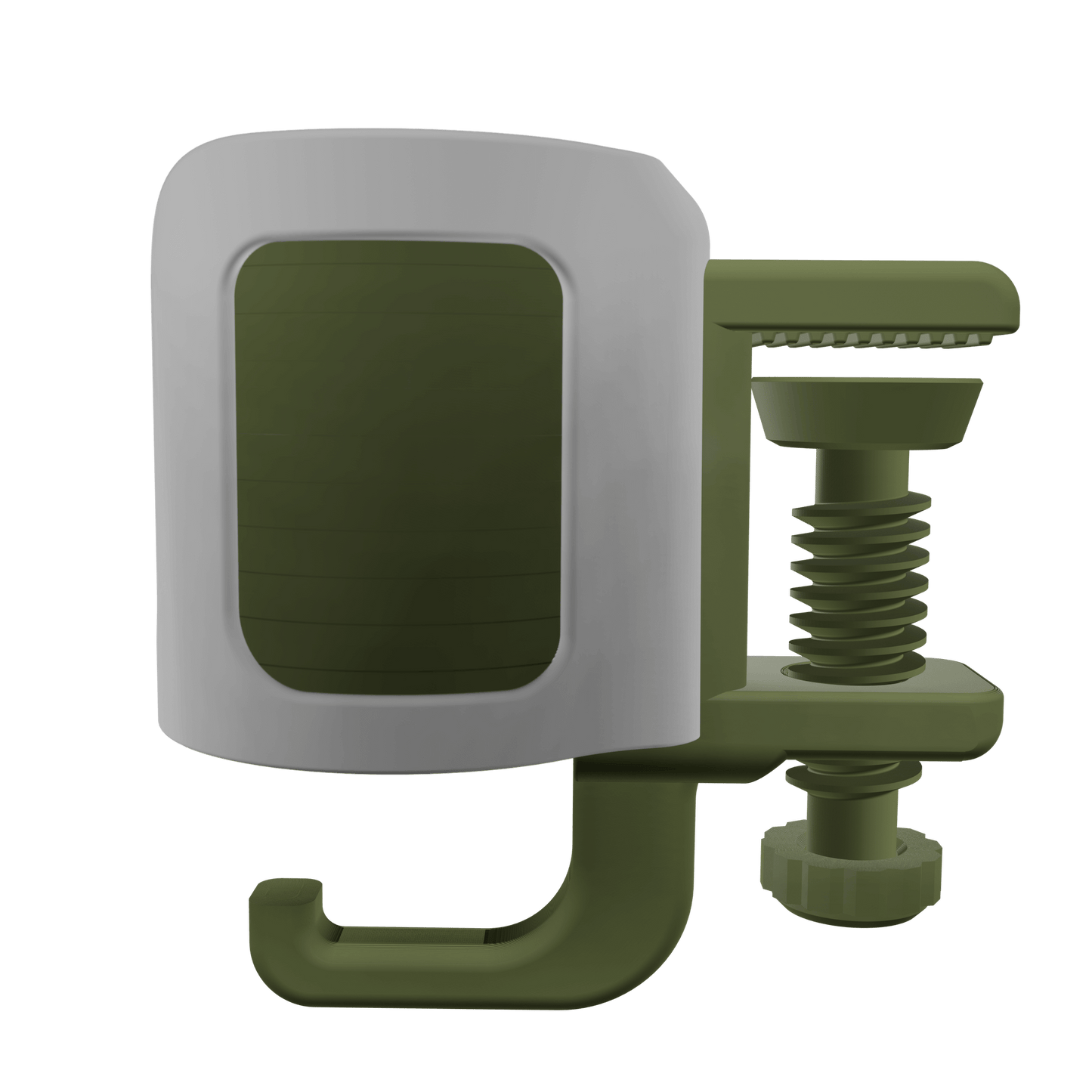 Cup.Nest – Clamp-On Desk Holder for Cups + Headphones
