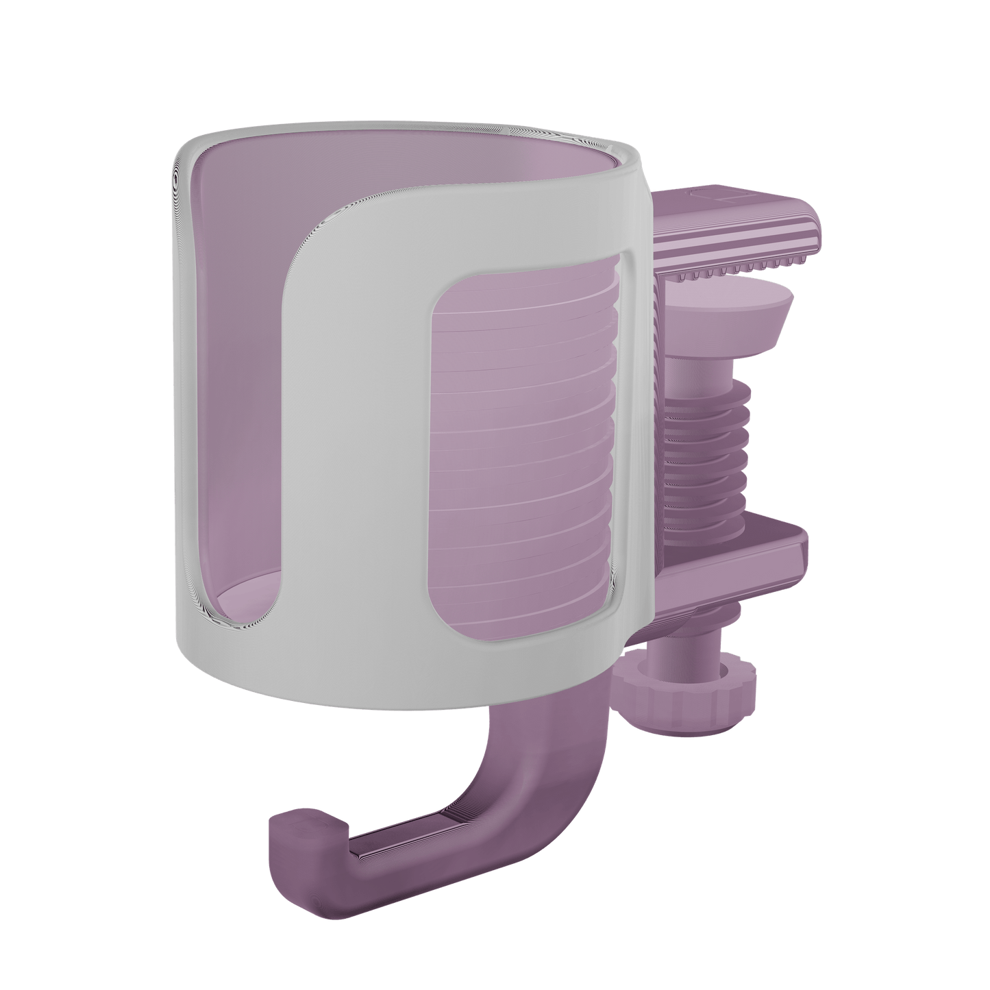 Cup.Nest – Clamp-On Desk Holder for Cups + Headphones