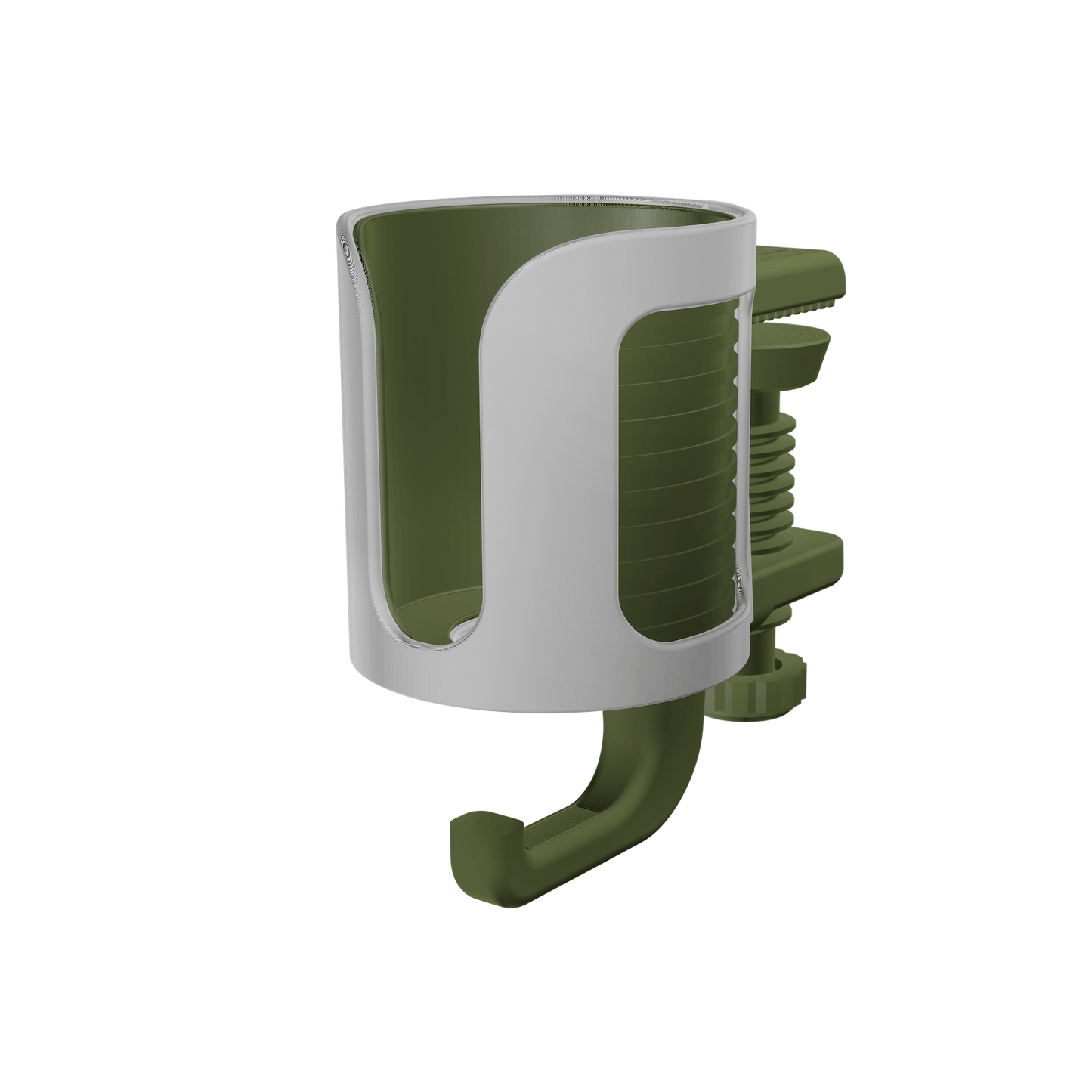 Cup.Nest – Clamp-On Desk Holder for Cups + Headphones