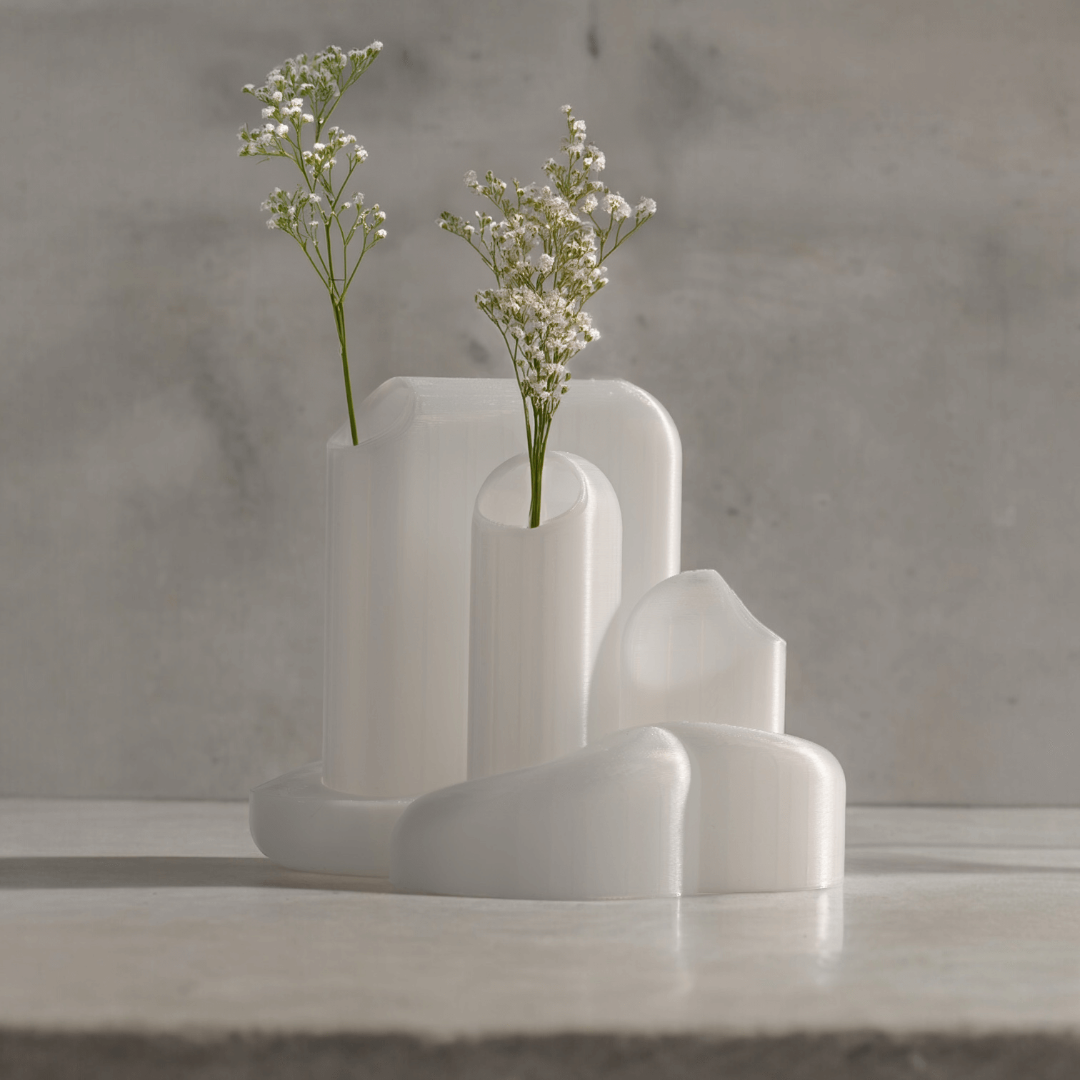Trivium Vessel Planter. A three-piece small planter.