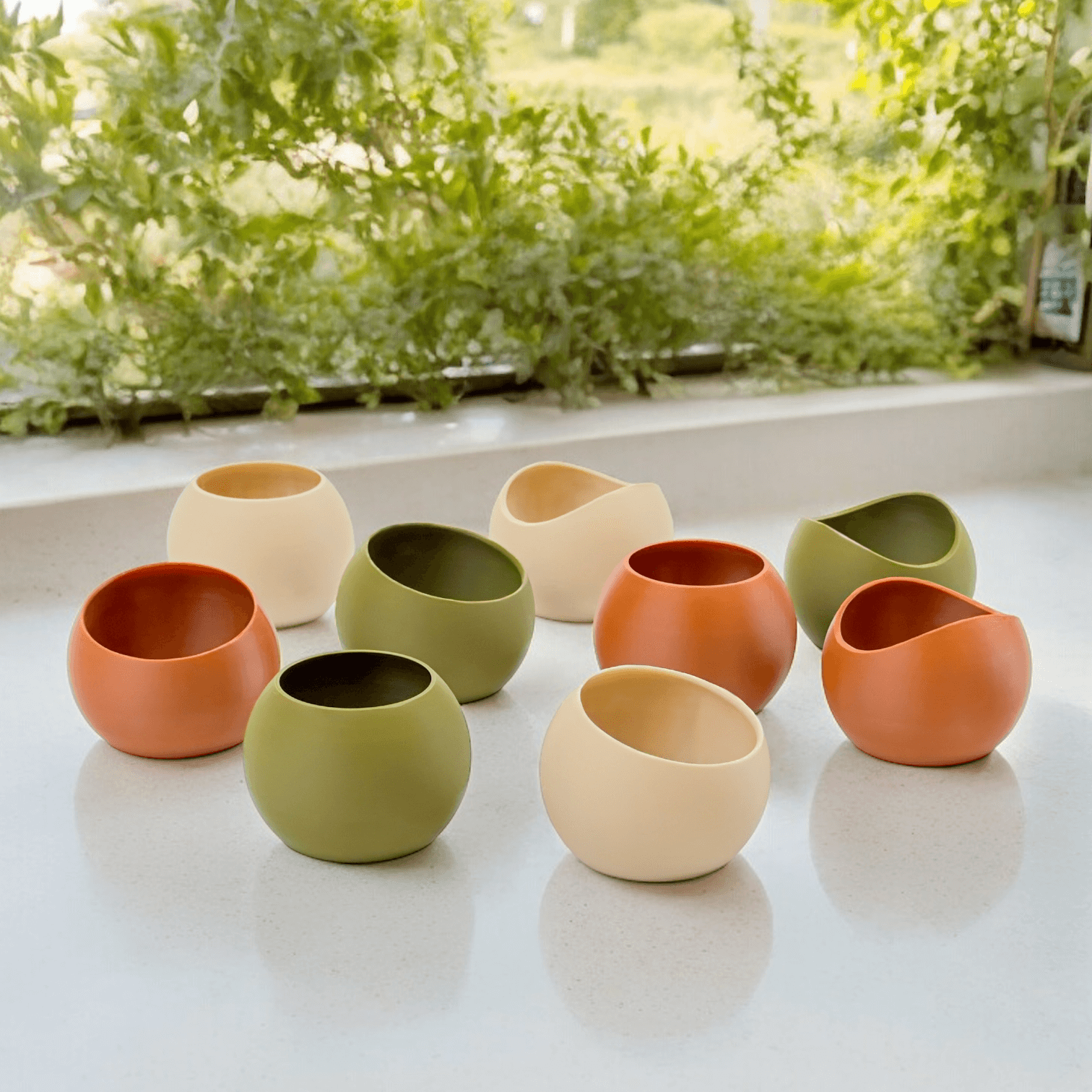 Terra Vessels. Three compact and versatile planters for small plants.